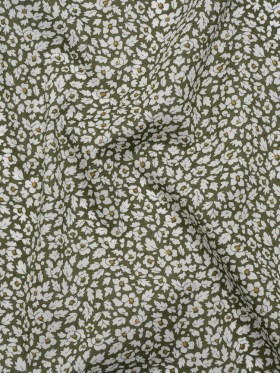 Liberty Fabrics Tana Lawnยฎ – Feather Meadow Green – Olive Green and White Flowers and Leaves Liberty Fabrics Tana Lawnยฎ – Feather Meadow Green – Olive Green and White Flowers and Leaves
