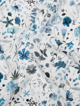 Liberty Fabrics Tana Lawnยฎ – Floral Eve Light Blue – Cobalt, Gray and White Scattered Plants and Flowers Liberty Fabrics Tana Lawnยฎ – Floral Eve Light Blue – Cobalt, Gray and White Scattered Plants and Flowers