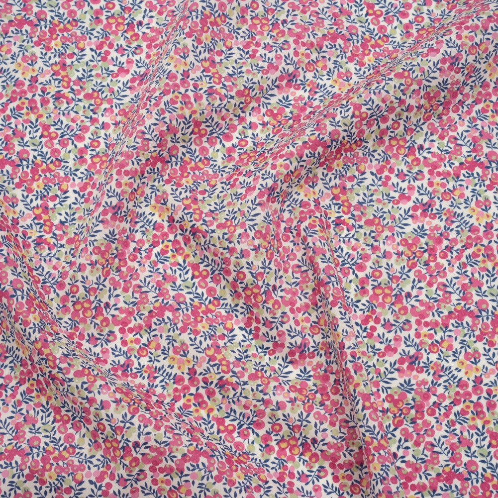 Liberty Fabrics Tana Lawn® – Wiltshire Bud Pink – Pink, Mint Green and Navy Berries and Leaves Liberty Fabrics Tana Lawn® – Wiltshire Bud Pink – Pink, Mint Green and Navy Berries and Leaves