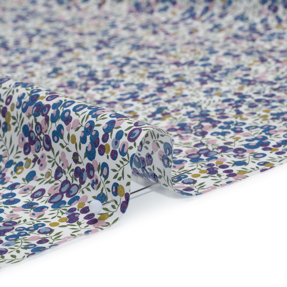 Liberty Fabrics Tana Lawn® – Wiltshire Bud Purple – Royal Purple, Blue and Orchid Pink Berries and Leaves Liberty Fabrics Tana Lawn® – Wiltshire Bud Purple – Royal Purple, Blue and Orchid Pink Berries and Leaves