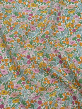 Liberty Fabrics Tana Lawnยฎ – Poppy Forest Multi Bright – Orange, Baby Pink and Pastel Blue Floral Meadow Liberty Fabrics Tana Lawnยฎ – Poppy Forest Multi Bright – Orange, Baby Pink and Pastel Blue Floral Meadow