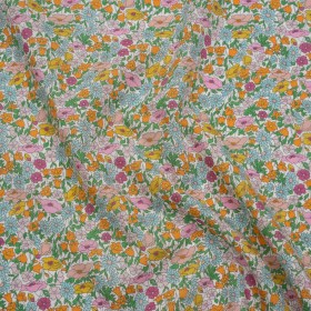 Liberty Fabrics Tana Lawnยฎ – Poppy Forest Multi Bright – Orange, Baby Pink and Pastel Blue Floral Meadow Liberty Fabrics Tana Lawnยฎ – Poppy Forest Multi Bright – Orange, Baby Pink and Pastel Blue Floral Meadow