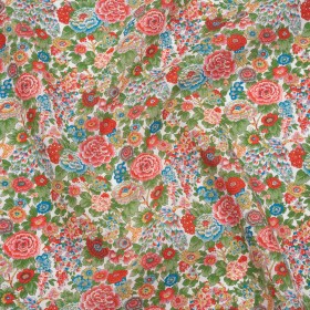 Liberty Fabrics Tana Lawnยฎ – Elysian Day Red – Red, Blue and Green Rosy Blooms Liberty Fabrics Tana Lawnยฎ – Elysian Day Red – Red, Blue and Green Rosy Blooms