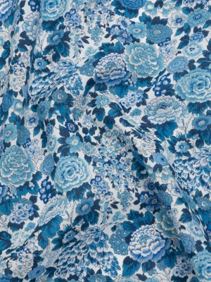 Liberty Fabrics Tana Lawn® – Elysian Day Blue – Sky, Cobalt and White Rosy Blooms Liberty Fabrics Tana Lawn® – Elysian Day Blue – Sky, Cobalt and White Rosy Blooms