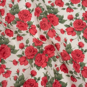 Liberty Fabrics Tana Lawnยฎ – Carline Rose Red – Red, Green and White Rose Bouquets Liberty Fabrics Tana Lawnยฎ – Carline Rose Red – Red, Green and White Rose Bouquets
