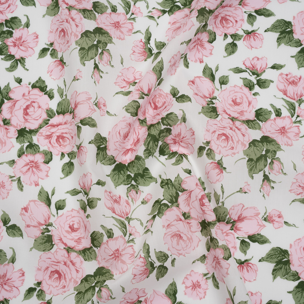 Liberty Fabrics Tana Lawn® – Carline Rose Light Pink – Pale Pink, Green and White Rose Bouquets Liberty Fabrics Tana Lawn® – Carline Rose Light Pink – Pale Pink, Green and White Rose Bouquets