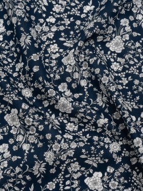 Liberty Fabrics Tana Lawnยฎ – Summer Blooms Dark Blue – Navy and White Floral Liberty Fabrics Tana Lawnยฎ – Summer Blooms Dark Blue – Navy and White Floral