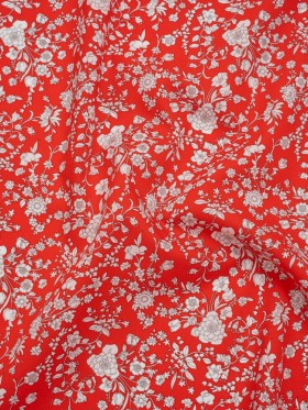 Liberty Fabrics Tana Lawnยฎ – Summer Blooms Red – Scarlet Red and White Floral Liberty Fabrics Tana Lawnยฎ – Summer Blooms Red – Scarlet Red and White Floral