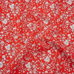 Liberty Fabrics Tana Lawnยฎ – Summer Blooms Red – Scarlet Red and White Floral Liberty Fabrics Tana Lawnยฎ – Summer Blooms Red – Scarlet Red and White Floral