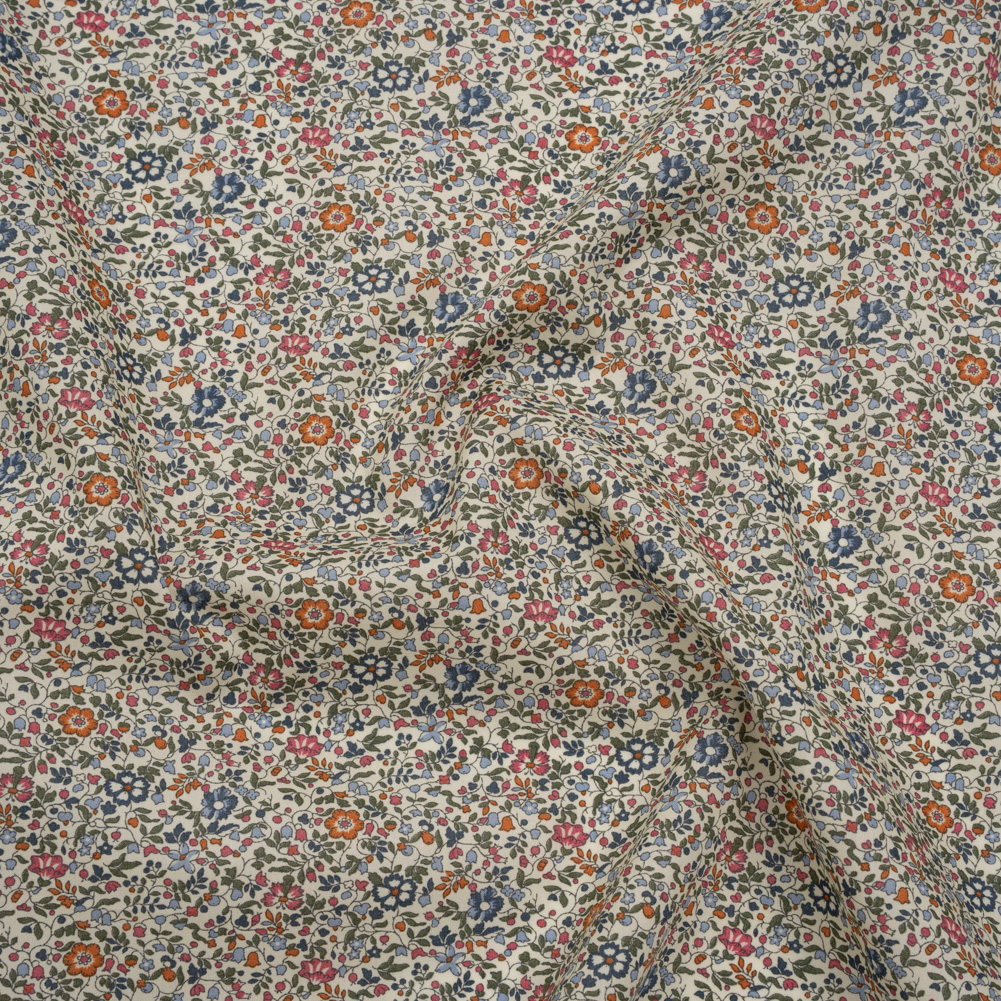 Liberty Fabrics Tana Lawn® – Katie and Millie Multi Neutral – Blue, Pink and Olive Green Little Florals Liberty Fabrics Tana Lawn® – Katie and Millie Multi Neutral – Blue, Pink and Olive Green Little Florals