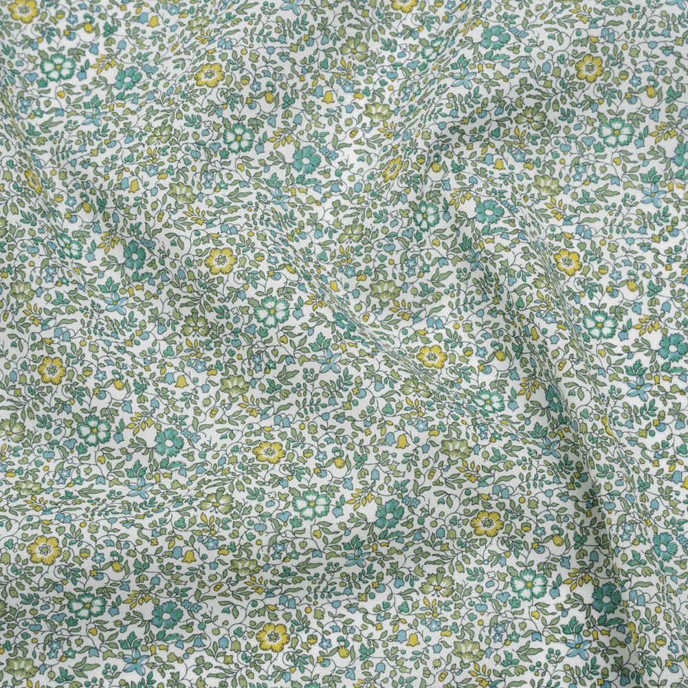 Liberty Fabrics Tana Lawn® – Katie and Millie Green – Teal, Chartreuse and Olive Green Little Florals Liberty Fabrics Tana Lawn® – Katie and Millie Green – Teal, Chartreuse and Olive Green Little Florals
