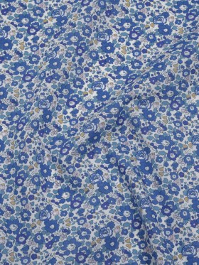 Liberty Fabrics Tana Lawnยฎ – Betsy Ann Blue – Blue, Teal and Orange Floral Liberty Fabrics Tana Lawnยฎ – Betsy Ann Blue – Blue, Teal and Orange Floral