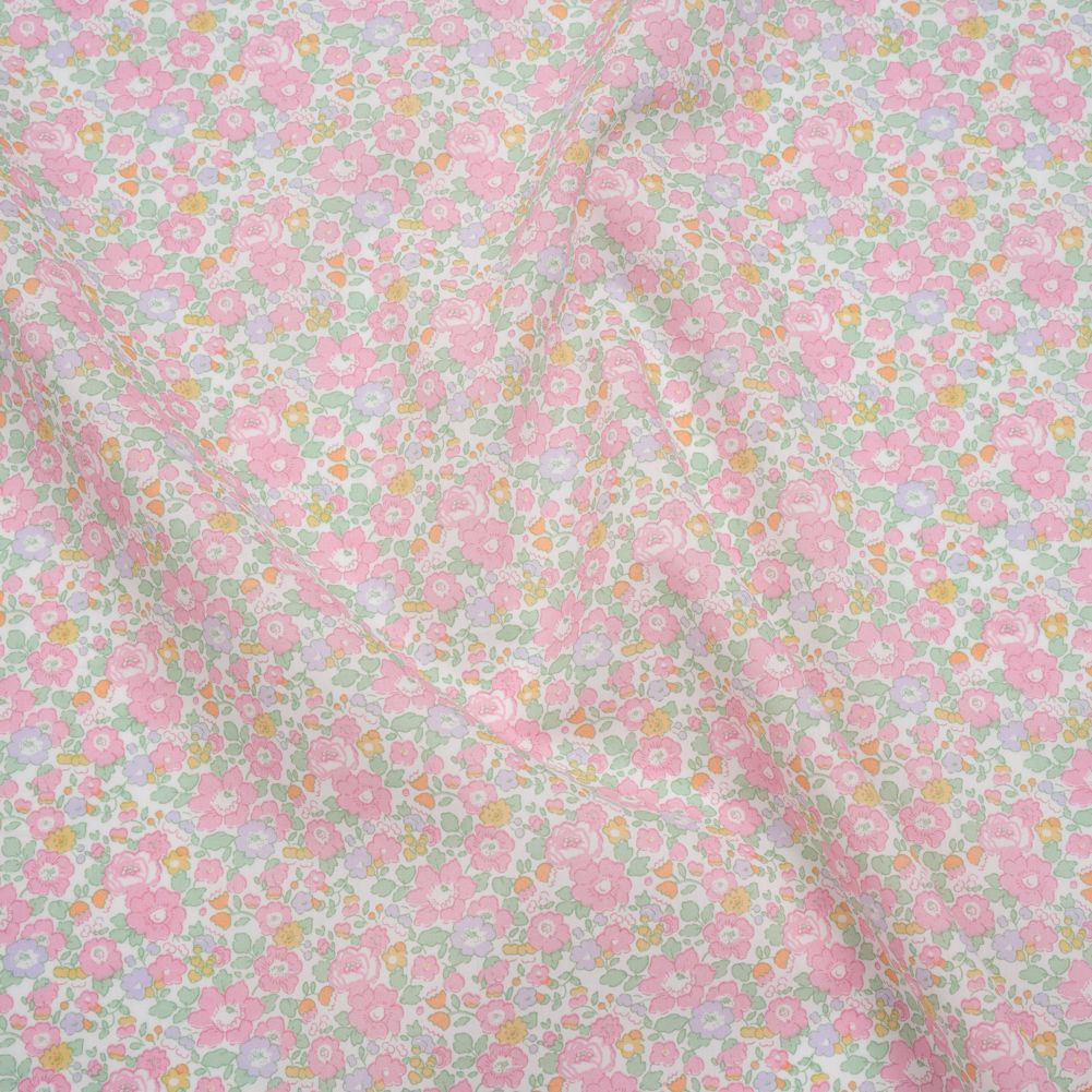 Liberty Fabrics Tana Lawn® – Betsy Ann Light Pink – Pale Pink, Mint Green and LIght Orange Floral Liberty Fabrics Tana Lawn® – Betsy Ann Light Pink – Pale Pink, Mint Green and LIght Orange Floral