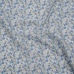 Liberty Fabrics Tana Lawn® – Michelle Eloise Blue – Blue and Olive Green Little Floral Vines Liberty Fabrics Tana Lawn® – Michelle Eloise Blue – Blue and Olive Green Little Floral Vines
