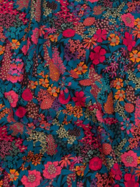 Liberty Fabrics Tana Lawnยฎ – Ciara Pink – Deep Blue, Pink and Orange Flower Garden Liberty Fabrics Tana Lawnยฎ – Ciara Pink – Deep Blue, Pink and Orange Flower Garden