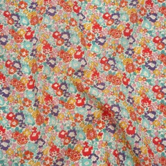 Liberty Fabrics Tana Lawn® – Michelle Multi Bright – Coral Red, Purple and Light Blue Floral Liberty Fabrics Tana Lawn® – Michelle Multi Bright – Coral Red, Purple and Light Blue Floral