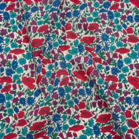 Liberty Fabrics Tana Lawnยฎ – Poppy & Daisy Blue Turquoise – Red, Fuchsia and Bright Blue Fine Lined Illustrated Florals Liberty Fabrics Tana Lawnยฎ – Poppy & Daisy Blue Turquoise – Red, Fuchsia and Bright Blue Fine Lined Illustrated Florals