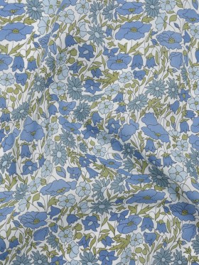 Liberty Fabrics Tana Lawnยฎ – Poppy & Daisy Blue – Sky Blue, Country Blue and Sage Green Fine Lined Illustrated Florals Liberty Fabrics Tana Lawnยฎ – Poppy & Daisy Blue – Sky Blue, Country Blue and Sage Green Fine Lined Illustrated Florals