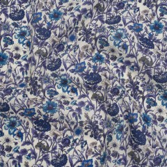 Liberty Fabrics Tana Lawn® – Rachel Blue – Indigo, Sky Blue and Lavender Flowers and Foliage Liberty Fabrics Tana Lawn® – Rachel Blue – Indigo, Sky Blue and Lavender Flowers and Foliage