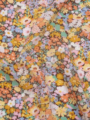 Liberty Fabrics Tana Lawn® – Thorpe Multi Pastel – Banana Yellow, Pink and Light Green Dense Floral Liberty Fabrics Tana Lawn® – Thorpe Multi Pastel – Banana Yellow, Pink and Light Green Dense Floral