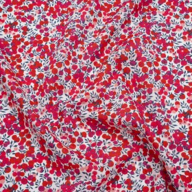 Liberty Fabrics Tana Lawn® – Wiltshire Pink – Pink, Red and Blue Leaves and Berries Liberty Fabrics Tana Lawn® – Wiltshire Pink – Pink, Red and Blue Leaves and Berries