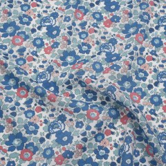 Liberty Fabrics Tana Lawn® – Betsy Blue – Country Blue, Pink and Baby Blue Floral Liberty Fabrics Tana Lawn® – Betsy Blue – Country Blue, Pink and Baby Blue Floral