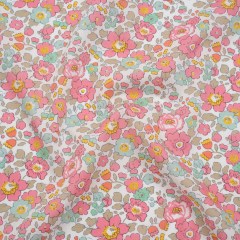 Liberty Fabrics Tana Lawn® – Betsy Light Pink – Pink, Baby Blue and Greenish Beige Floral Liberty Fabrics Tana Lawn® – Betsy Light Pink – Pink, Baby Blue and Greenish Beige Floral