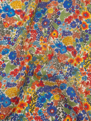 Liberty Fabrics Tana Lawn® – Margaret Annie Multi Bright – Blue, Red and Green Hand Drawn Florals Liberty Fabrics Tana Lawn® – Margaret Annie Multi Bright – Blue, Red and Green Hand Drawn Florals