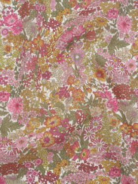 Liberty Fabrics Tana Lawn® – Margaret Annie Light Pink – Baby Pink, Light Orange and Sage Green Hand Drawn Florals Liberty Fabrics Tana Lawn® – Margaret Annie Light Pink – Baby Pink, Light Orange and Sage Green Hand Drawn Florals