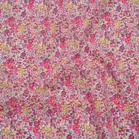 Liberty Fabrics Tana Lawnยฎ – Emma and Georgina Pink – Nany Pink, Yellow and Green Floral Liberty Fabrics Tana Lawnยฎ – Emma and Georgina Pink – Nany Pink, Yellow and Green Floral