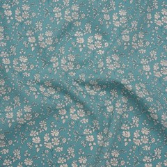 Liberty Fabrics Tana Lawn® – Capel Blue Turquoise – Aqua Blue and White Outlined Florals Liberty Fabrics Tana Lawn® – Capel Blue Turquoise – Aqua Blue and White Outlined Florals