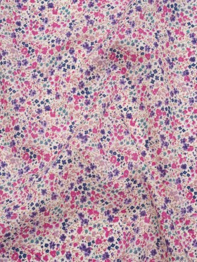 Liberty Fabrics Tana Lawn® – Phoebe Purple – Pink, Purple and Blue Little Flowers Liberty Fabrics Tana Lawn® – Phoebe Purple – Pink, Purple and Blue Little Flowers