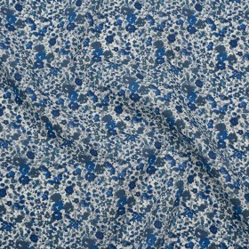 Liberty Fabrics Tana Lawn® – Emma and Georgina Dark Blue – Bright Blue, Blue-Gray and White Floral Liberty Fabrics Tana Lawn® – Emma and Georgina Dark Blue – Bright Blue, Blue-Gray and White Floral