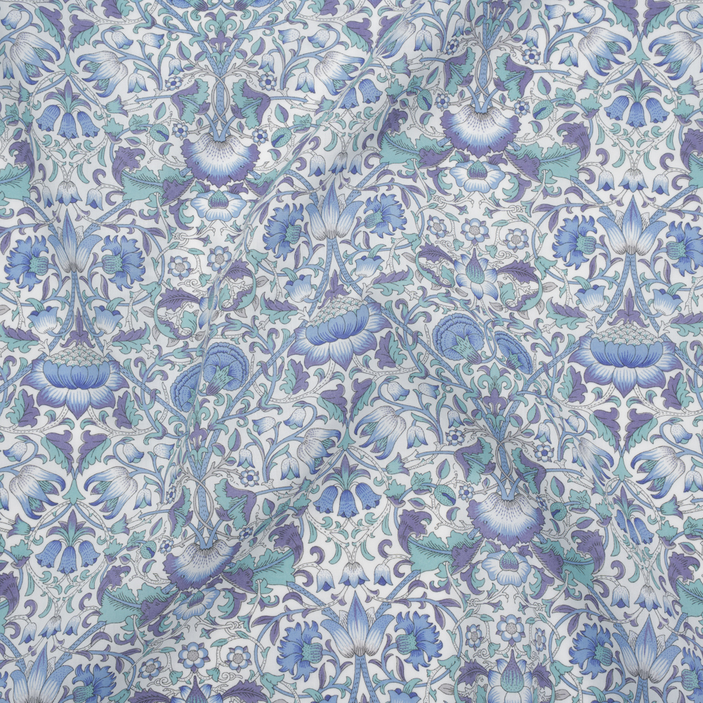 Liberty Fabrics Tana Lawn® – Lodden Blue – Sky Blue, Lavender and Mint Green Arts and Crafts Floral Liberty Fabrics Tana Lawn® – Lodden Blue – Sky Blue, Lavender and Mint Green Arts and Crafts Floral