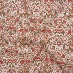 Liberty Fabrics Tana Lawn® – Lodden Rust – Strawberry Red, Pink and Olive Green Arts and Crafts Floral Liberty Fabrics Tana Lawn® – Lodden Rust – Strawberry Red, Pink and Olive Green Arts and Crafts Floral