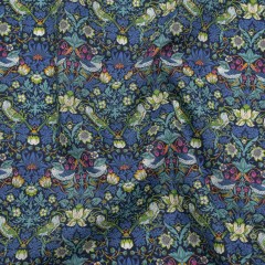 Liberty Fabrics Tana Lawn® – Strawberry Thief Dark Blue – Blue, Lime Green and Berry Pink Birds, Berries and Flowers Liberty Fabrics Tana Lawn® – Strawberry Thief Dark Blue – Blue, Lime Green and Berry Pink Birds, Berries and Flowers