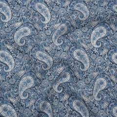 Liberty Fabrics Tana Lawn® – Lee Manor Dark Blue – Blue and White Paisley Liberty Fabrics Tana Lawn® – Lee Manor Dark Blue – Blue and White Paisley