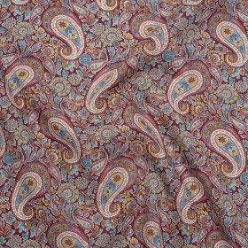 Liberty Fabrics Tana Lawnยฎ – Lee Manor Red Burgundy – Wine Red and Multicolor Paisley Liberty Fabrics Tana Lawnยฎ – Lee Manor Red Burgundy – Wine Red and Multicolor Paisley