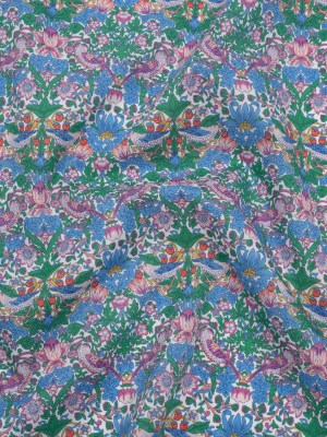 Liberty Fabrics Tana Lawn® – Strawberry Thief Spring Multi Bright – Blue, Green and Pink Birds, Berries and Flowers Liberty Fabrics Tana Lawn® – Strawberry Thief Spring Multi Bright – Blue, Green and Pink Birds, Berries and Flowers