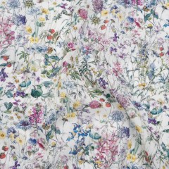 Liberty Fabrics Tana Lawn® – Wild Flowers Multi Pastel – Green, Bright Pink and Yellow Botanical Illustrations Liberty Fabrics Tana Lawn® – Wild Flowers Multi Pastel – Green, Bright Pink and Yellow Botanical Illustrations