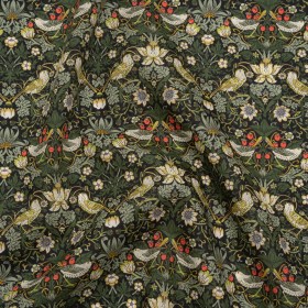 Liberty Fabrics Tana Lawnยฎ – Strawberry Thief Dark Green – Forest Green, Yellow Ochre and Red Birds, Berries and Flowers Liberty Fabrics Tana Lawnยฎ – Strawberry Thief Dark Green – Forest Green, Yellow Ochre and Red Birds, Berries and Flowers