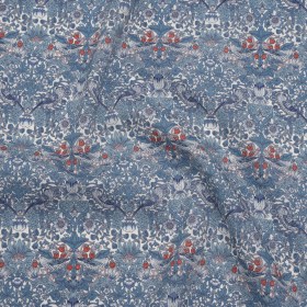 Liberty Fabrics Tana Lawnยฎ – Strawberry Thief Spring Blue – Muted Blue Green, Navy and Red Birds, Berries and Flowers Liberty Fabrics Tana Lawnยฎ – Strawberry Thief Spring Blue – Muted Blue Green, Navy and Red Birds, Berries and Flowers