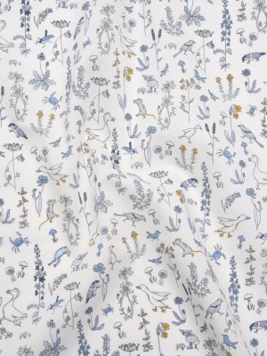 Liberty Fabrics Tana Lawn® – Theo Blue – Baby Blue, Yellow and White Cartoon Creatures and Flowers Liberty Fabrics Tana Lawn® – Theo Blue – Baby Blue, Yellow and White Cartoon Creatures and Flowers