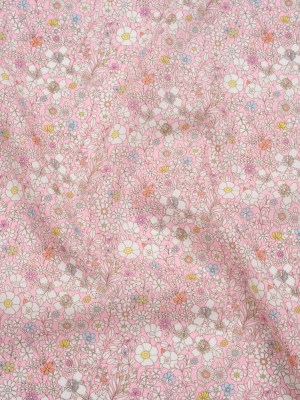 Liberty Fabrics Tana Lawn® – June’s Meadow Pink – Baby Pink, White and Rainbow Illustrated Flowers Liberty Fabrics Tana Lawn® – June’s Meadow Pink – Baby Pink, White and Rainbow Illustrated Flowers