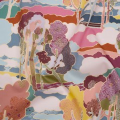 Liberty Fabrics Tana Lawn® – Prospect Road Multi Pastel – Pink, Blue and Green Tree Filled Landscape Liberty Fabrics Tana Lawn® – Prospect Road Multi Pastel – Pink, Blue and Green Tree Filled Landscape