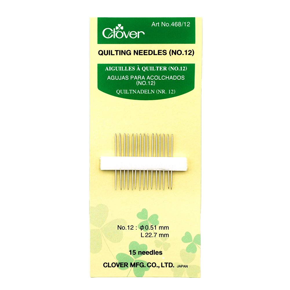 Clover Quilting Needles – Size 12 – 15 ct Clover Quilting Needles – Size 12 – 15 ct