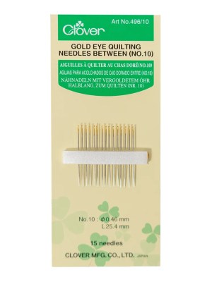 Clover Gold Eye Quilting Between Needles – Size 10 – 15 ct Clover Gold Eye Quilting Between Needles – Size 10 – 15 ct