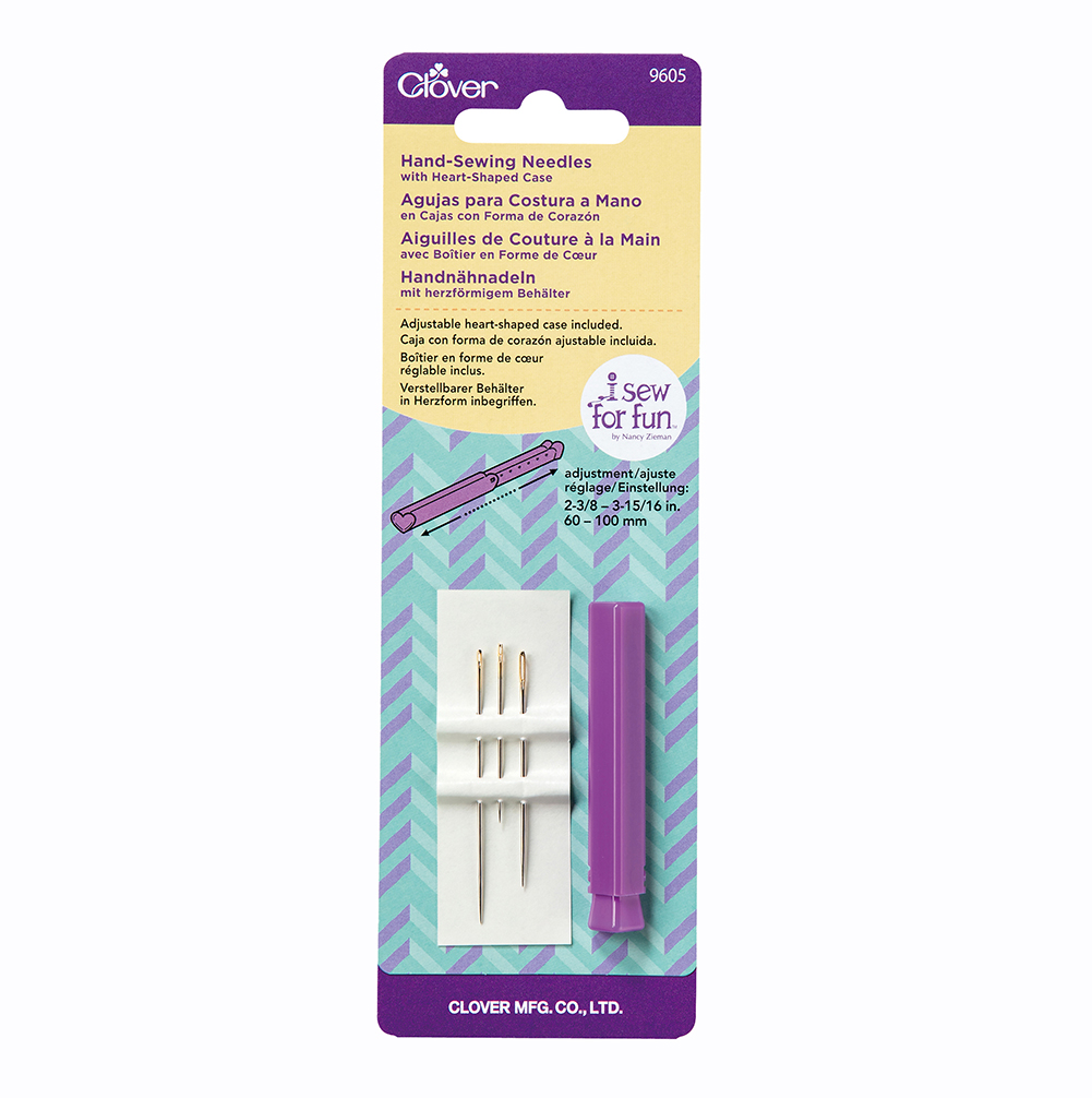 Clover I Sew for Fun Hand Sewing Needles with Heart Shaped Case Clover I Sew for Fun Hand Sewing Needles with Heart Shaped Case