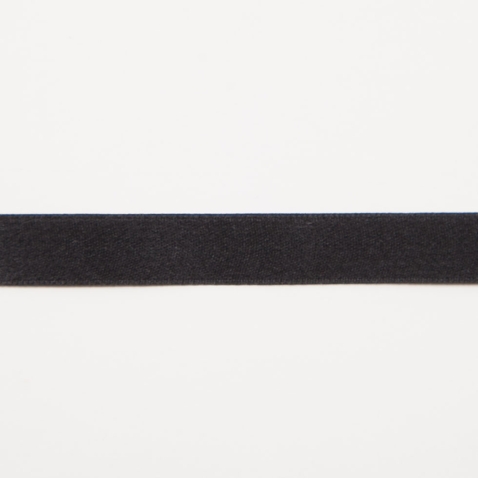 3/8" Black Double Face Silk Satin Ribbon