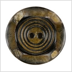 Burnt Brown 2-Hole Carved Horn Button – 54L/34mm Burnt Brown 2-Hole Carved Horn Button – 54L/34mm